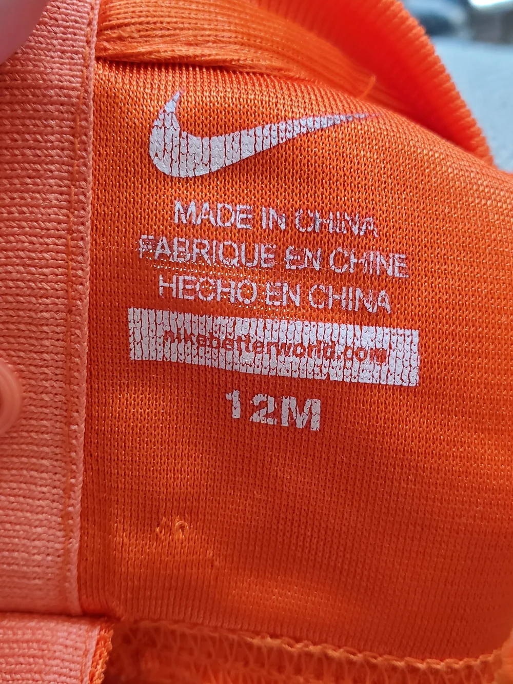 Nike Kids Orange OSU Football Jersey with White Numbers.  Size 12 Mth